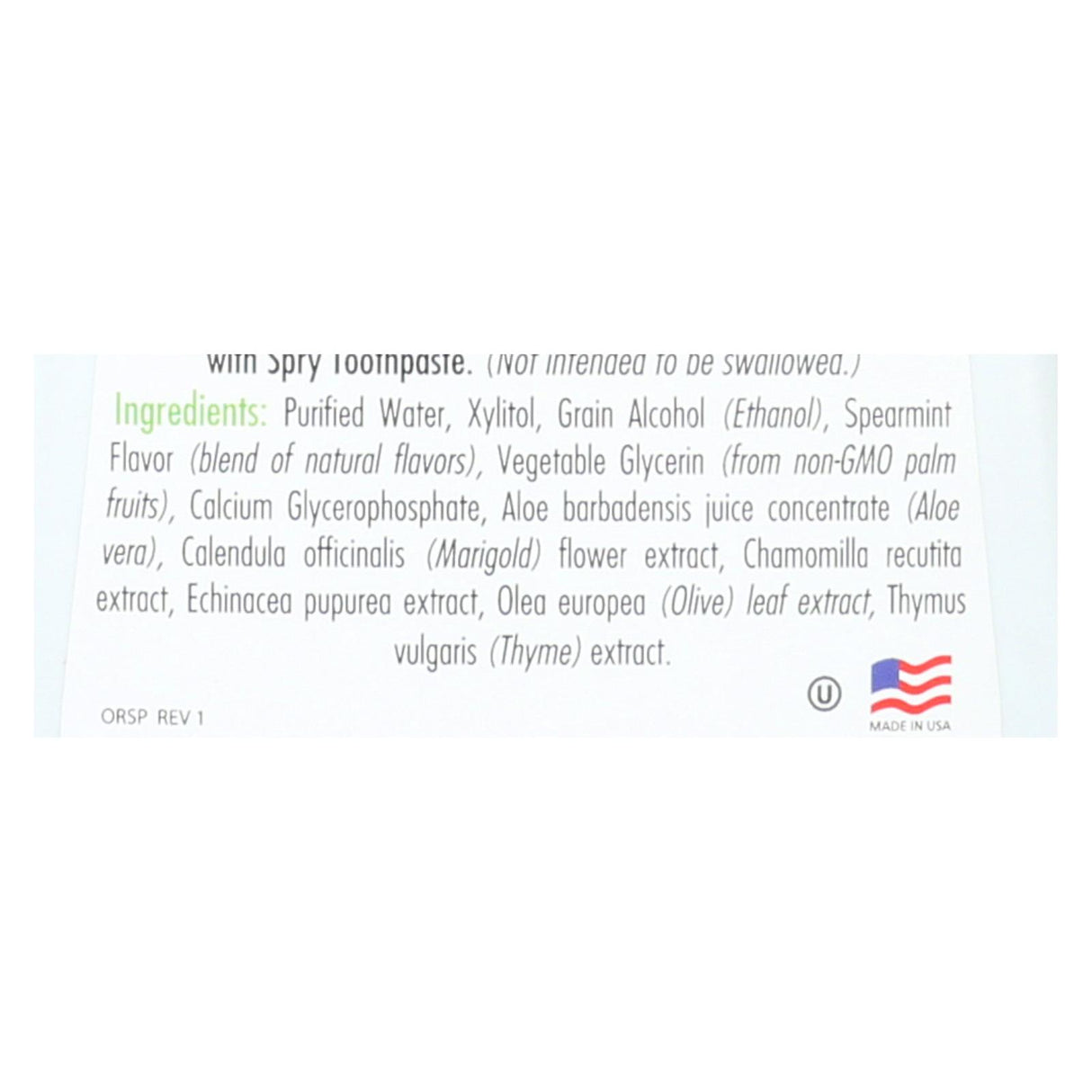 Spry Spearmint Oral Rinse (16 Fl Oz) - Cozy Farm