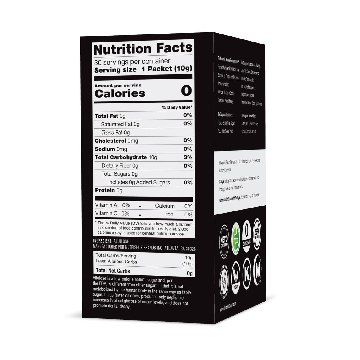 Rxsugar Zero Calorie Sugar (Pack of 6 - 30 Sticks) - Cozy Farm