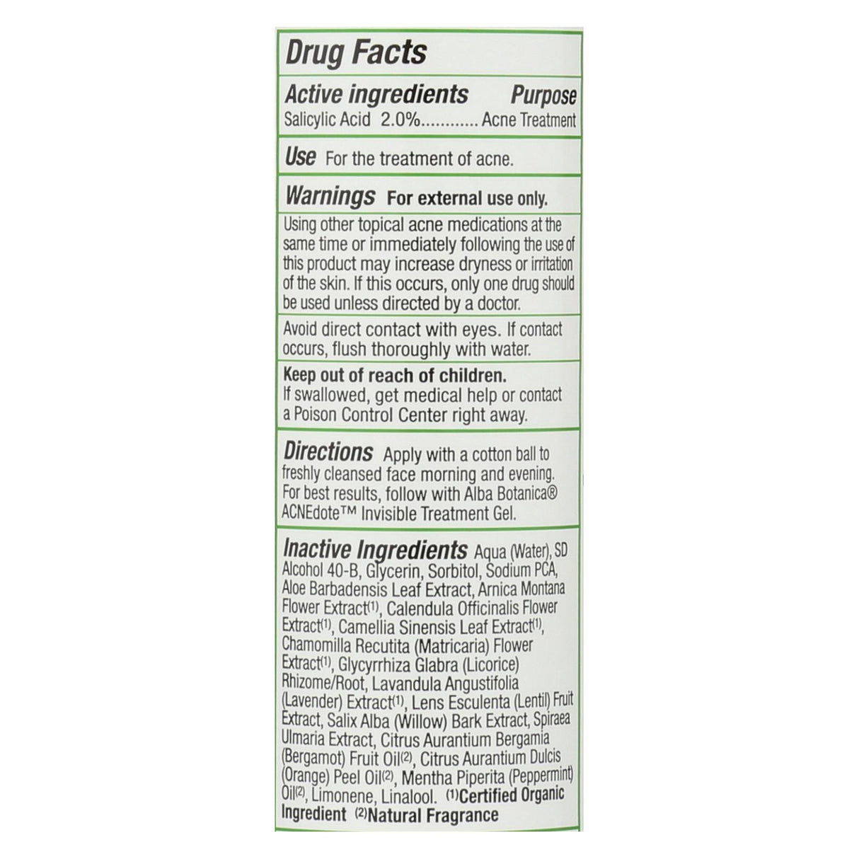 Alba Botanica Acnedote Deep Cleansing Astringent - 6 Oz - Cozy Farm