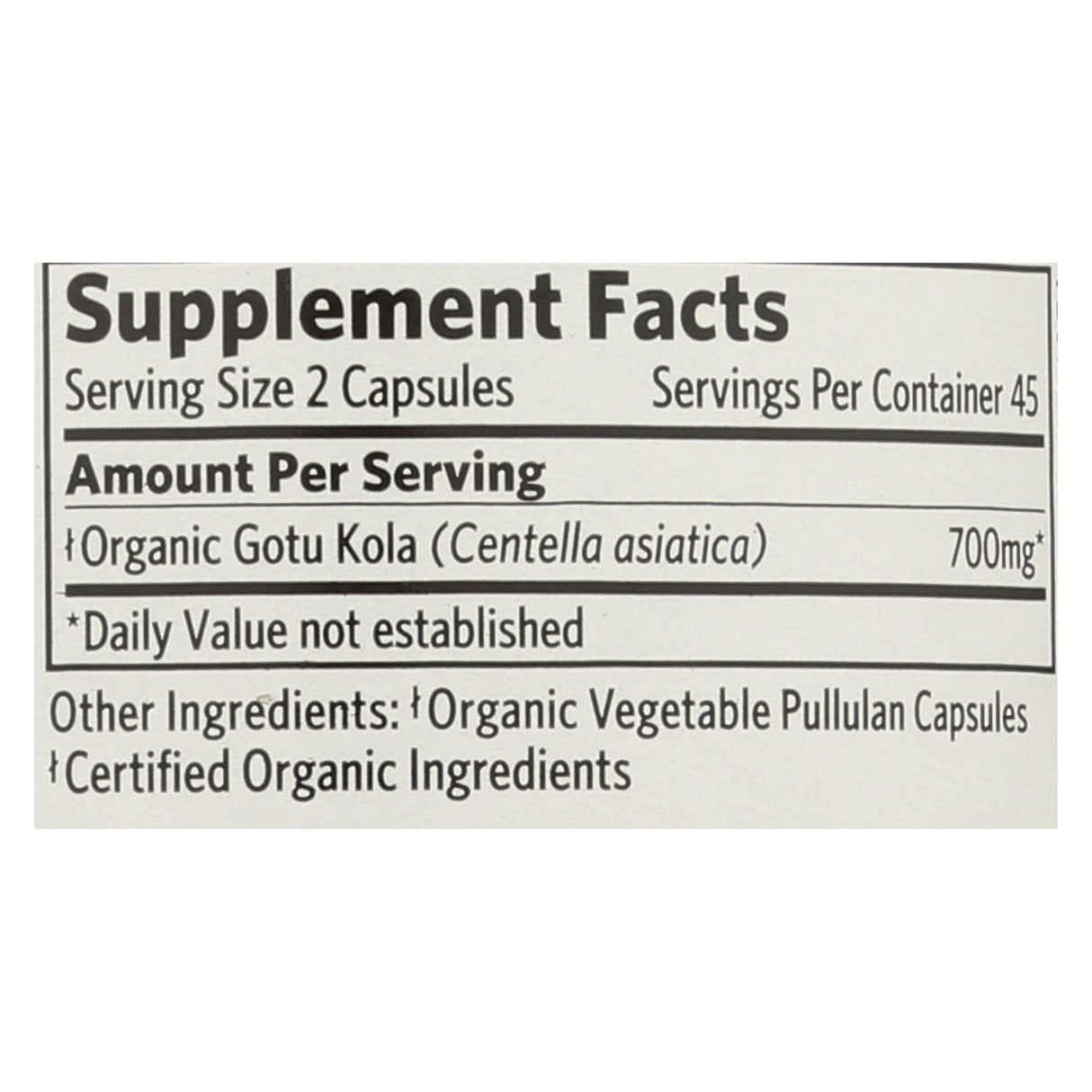 Organic India Gotu Kola Wellness Supplements - 90 Count - Cozy Farm