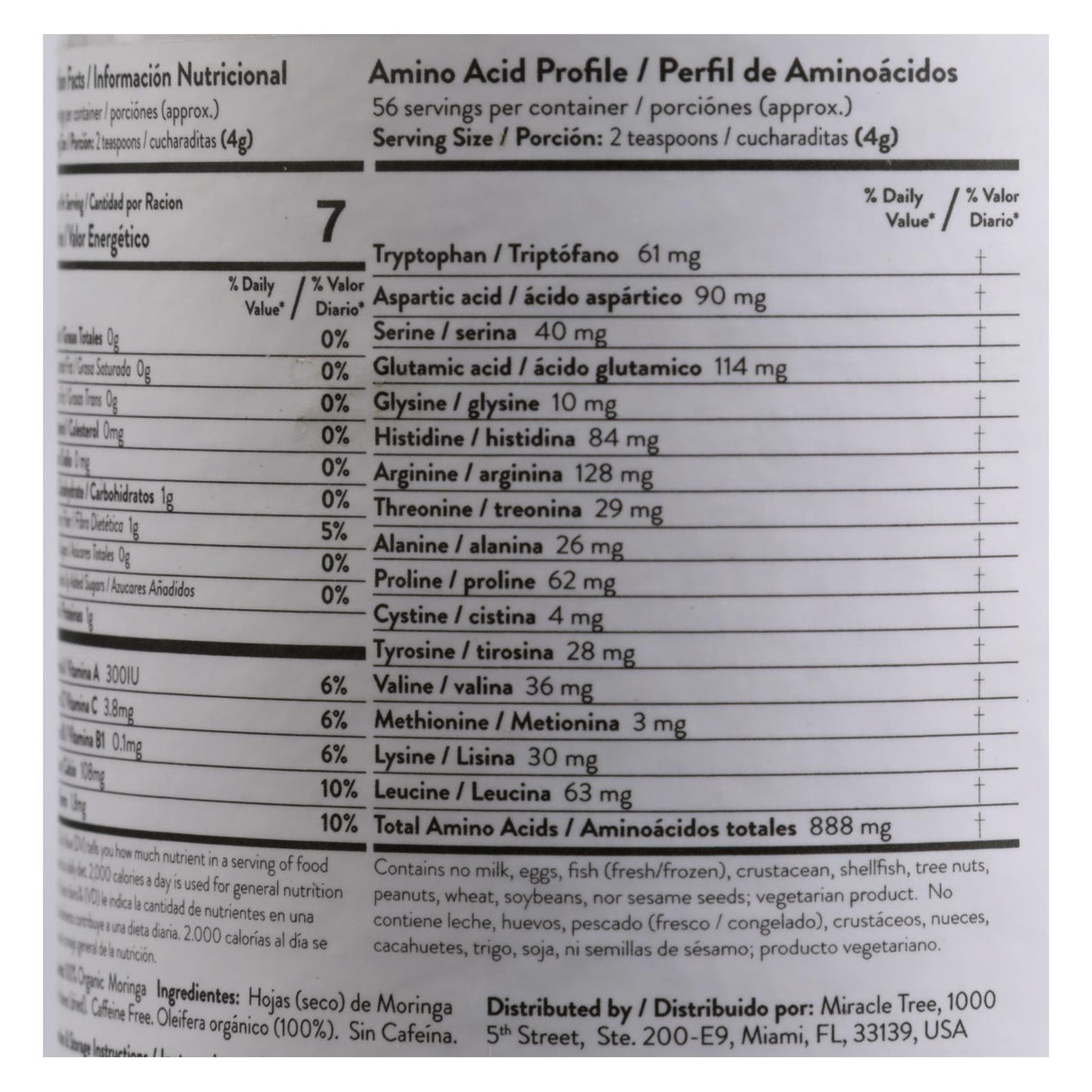 Miracle Tree 6 Pack Organic Moringa Powder (8 Oz.) - Cozy Farm