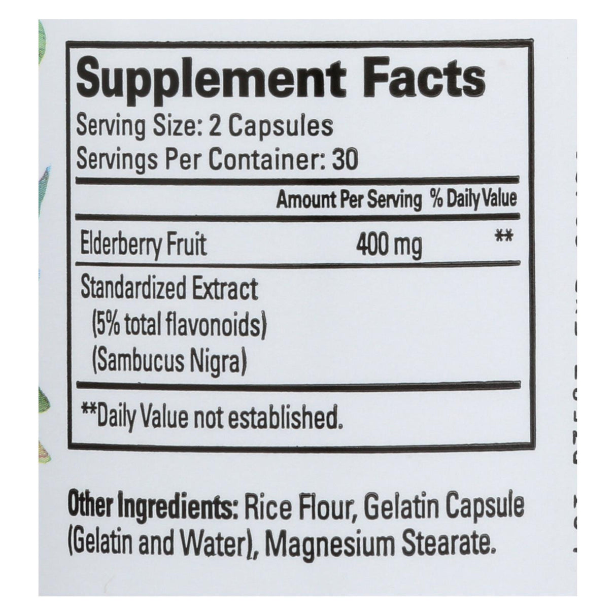 Quantum Elderberry Immune Defense Extract: 60 Capsules, 400mg Each - Cozy Farm