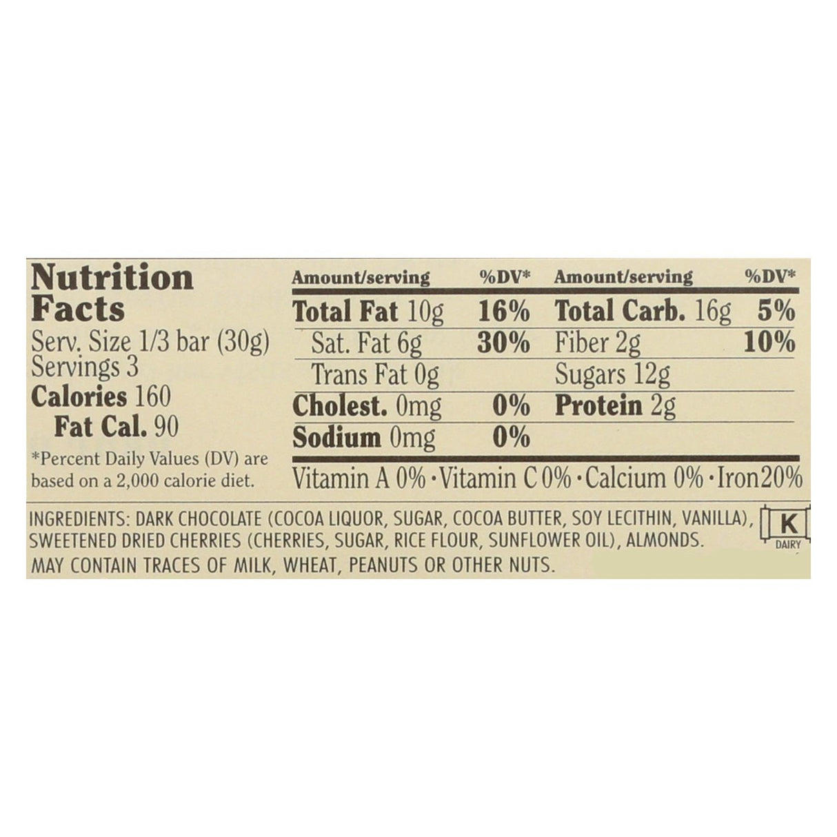 Chocolove Xoxox Premium Dark Chocolate with Cherries and Almonds (12-Pack of 3.2 Oz Bars) - Cozy Farm