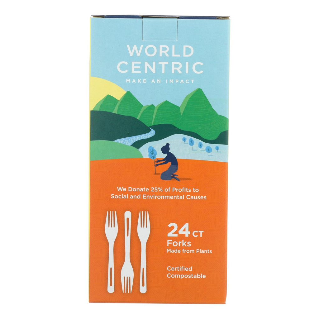World Centric Compostable Cornstarch Fork (12-Pack, 24-Count) - Cozy Farm 