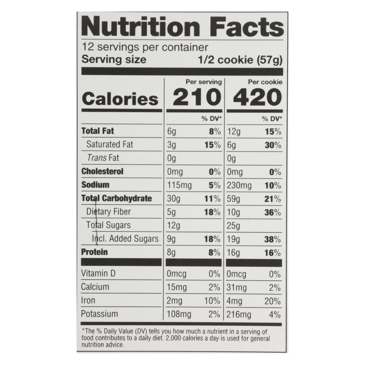 Lenny & Larry's The Complete Cookie Chocolate Chip Pack of 12 - Cozy Farm