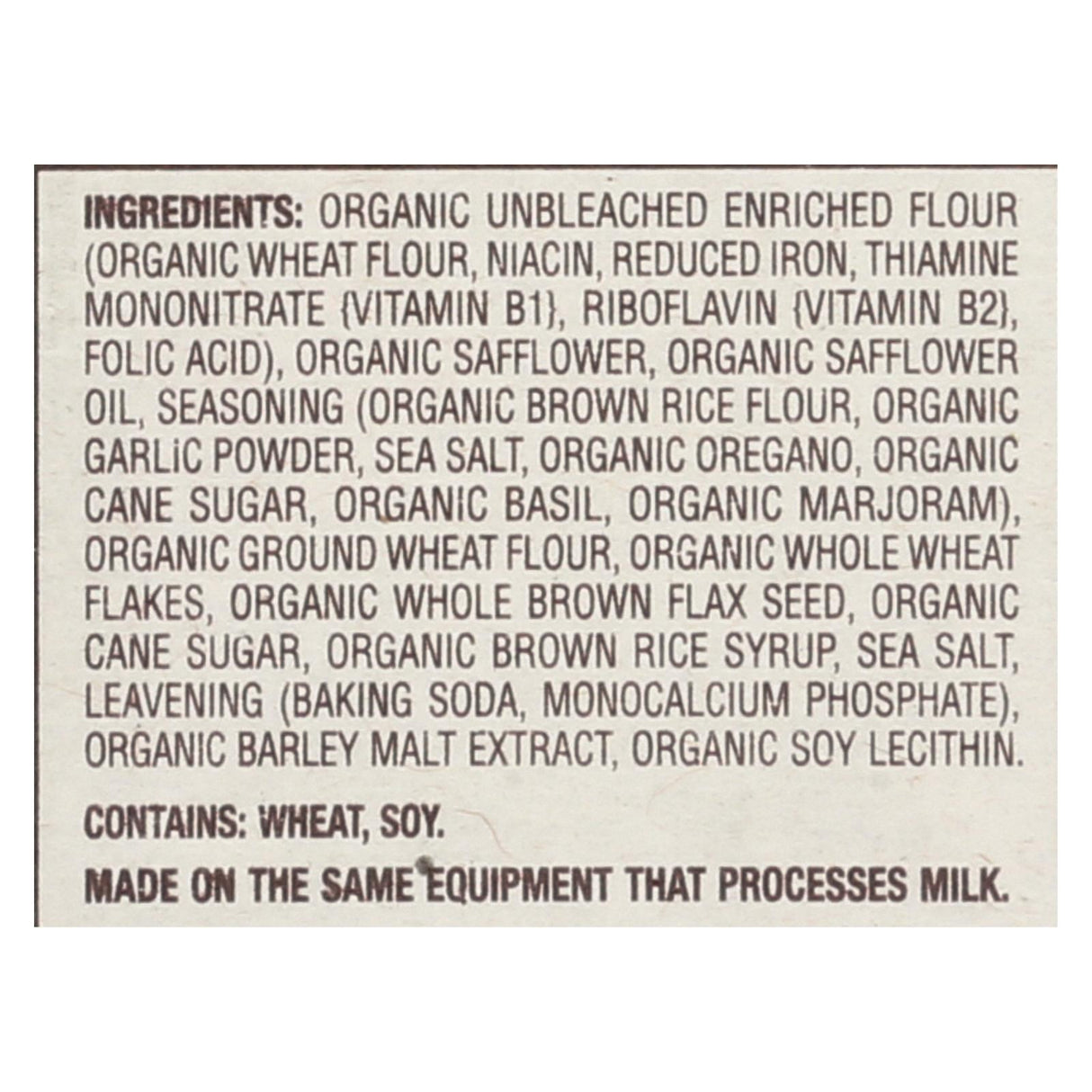 Back to Nature Stoneground Wheat Crackers with Roasted Garlic & Herb (Pack of 6 - 6 Oz.) - Cozy Farm