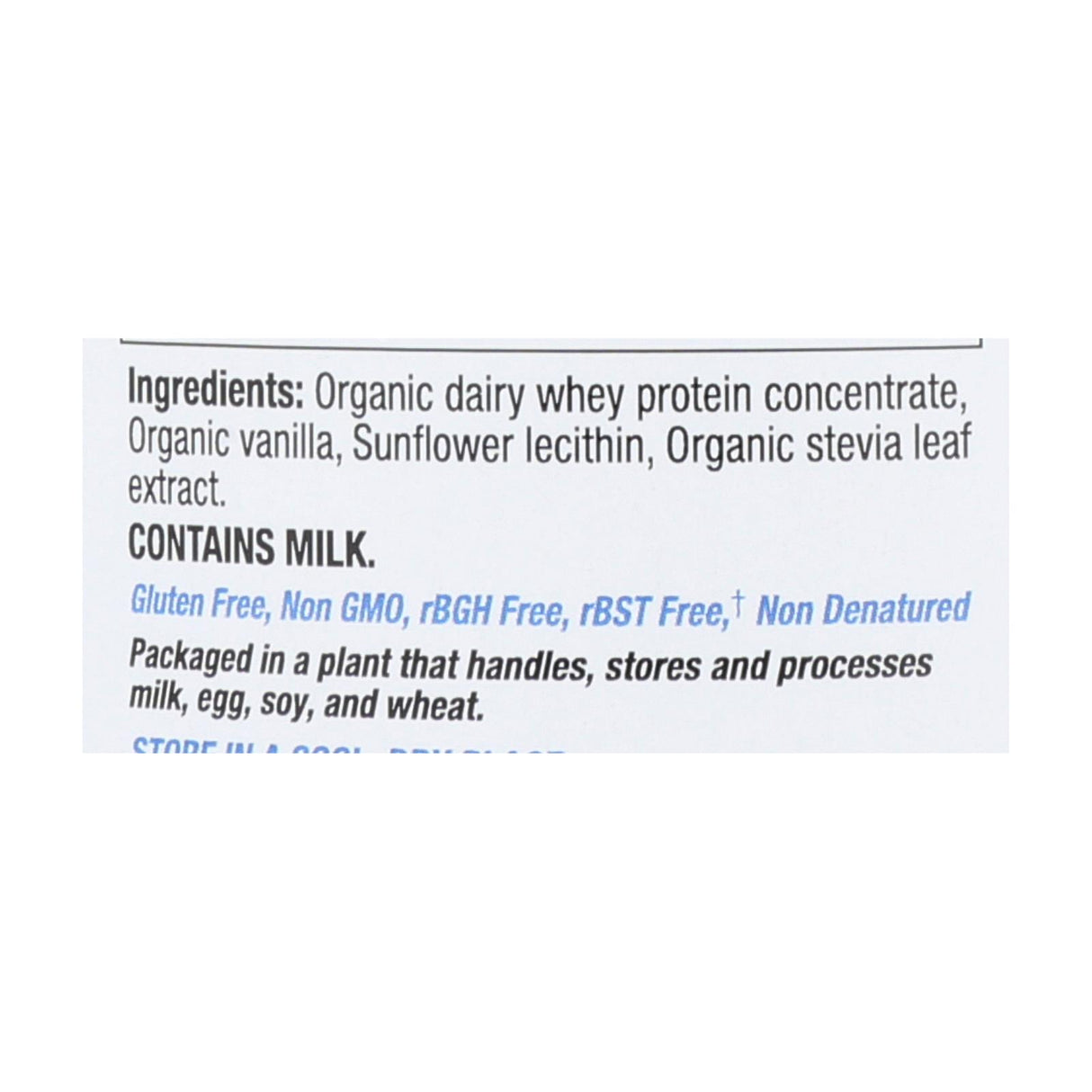 Organic Teras Whey Protein Powder - Bourbon Vanilla Flavor - 12 oz. - Cozy Farm