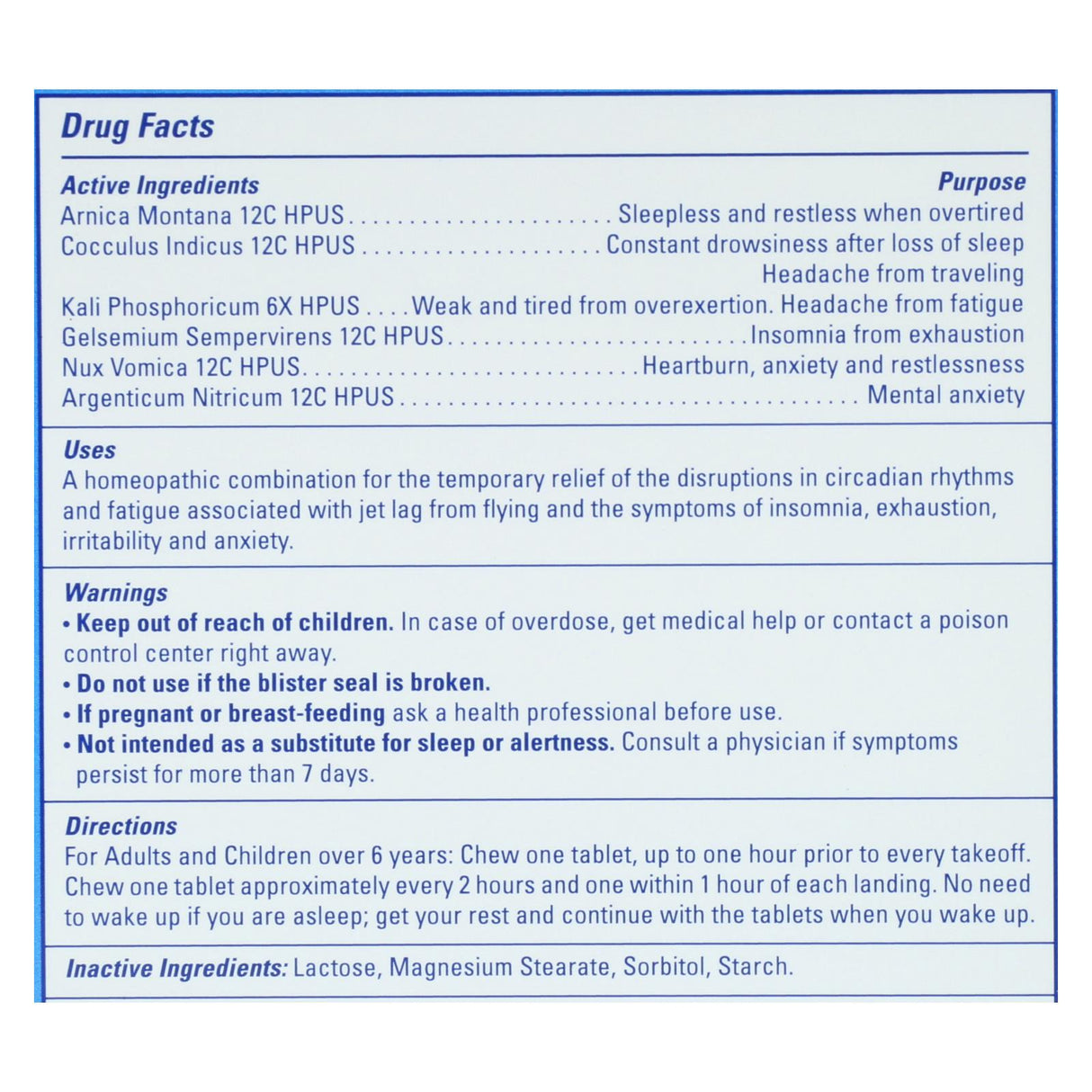 Jet Zone Jet Lag Prevention Homeopathic Travel Medicine - 180 Tablets - Cozy Farm