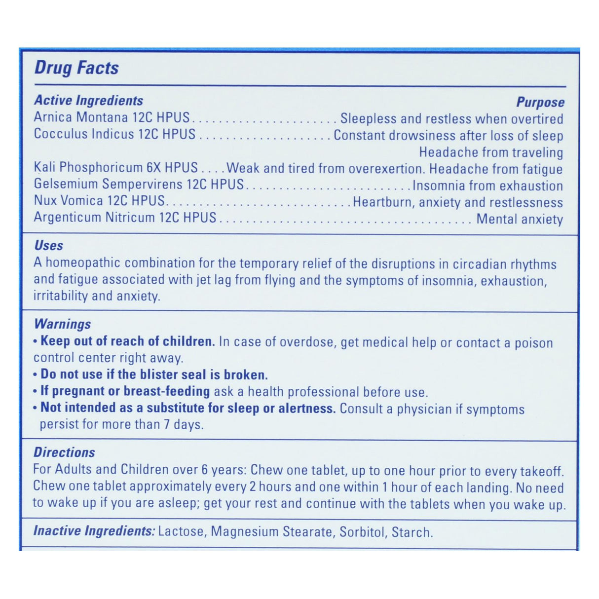 Jet Zone Jet Lag Prevention Homeopathic Travel Medicine - 180 Tablets - Cozy Farm