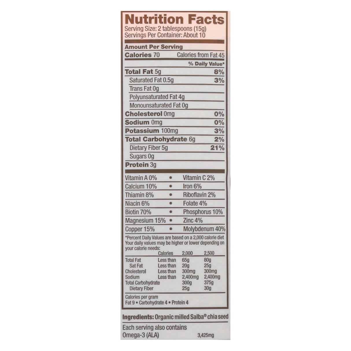 Premium Organic Ground Chia Seeds - 5.3 Oz - Cozy Farm