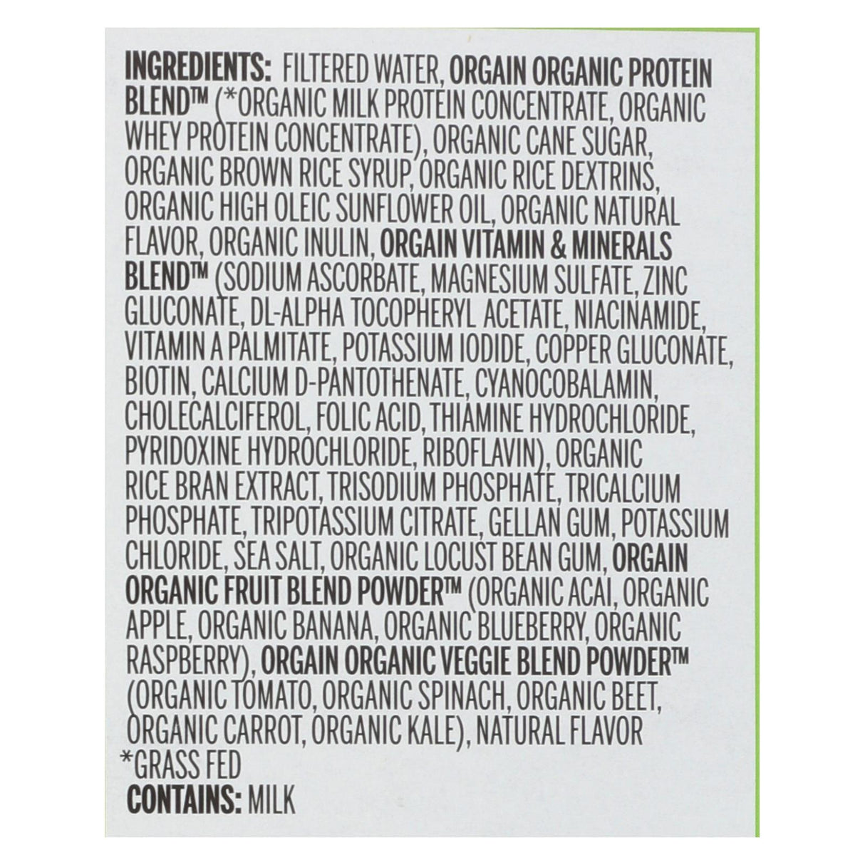 Orgain Organic Vanilla Bean Nutrition Shake - 11 Fl Oz (Pack of 12) - Cozy Farm