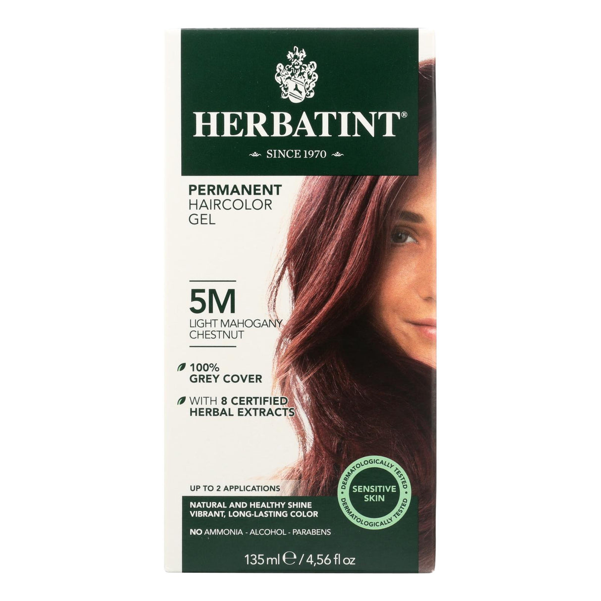 Herbatint Permanent Herbal Hair Colour Gel 135ml - 5M Light Mahogany Chestnut - Cozy Farm