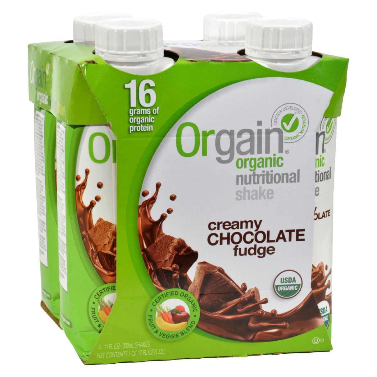 Orgain Organic Nutrition Shake - Chocolate Fudge - 12 Pack - 11 Fl Oz Each - Cozy Farm