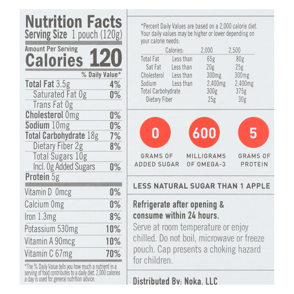 Noka Superfood Mango Coconut Blend (Pack of 6 - 4.22 Oz.) - Cozy Farm