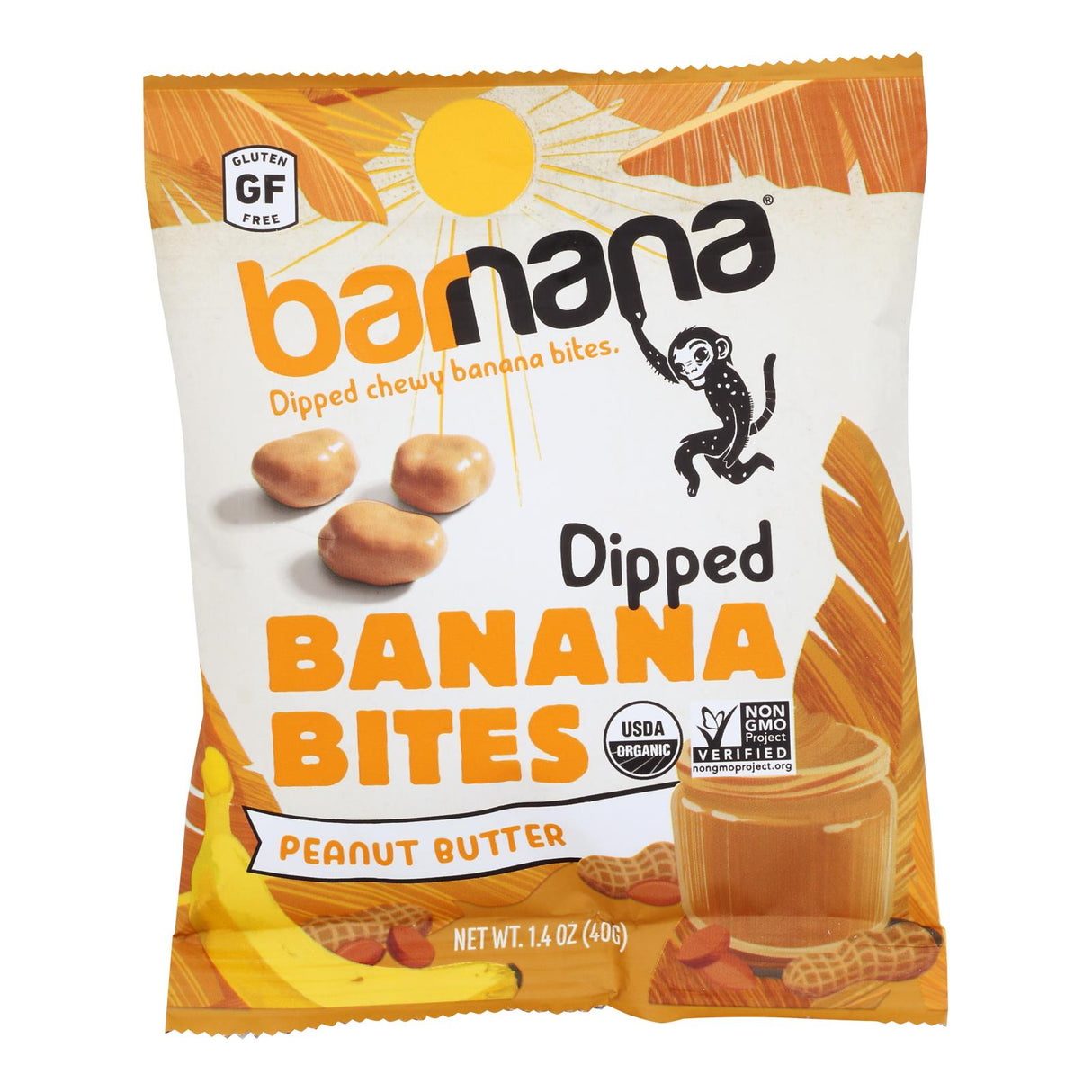 Barnana Organic Chewy Banana Bites with Peanut Butter (Pack of 12 - 1.4 Oz Each) - Cozy Farm