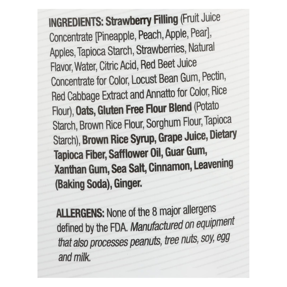 Betty Lou's Gluten-Free Strawberry Fruit Bar 2 oz each - Cozy Farm