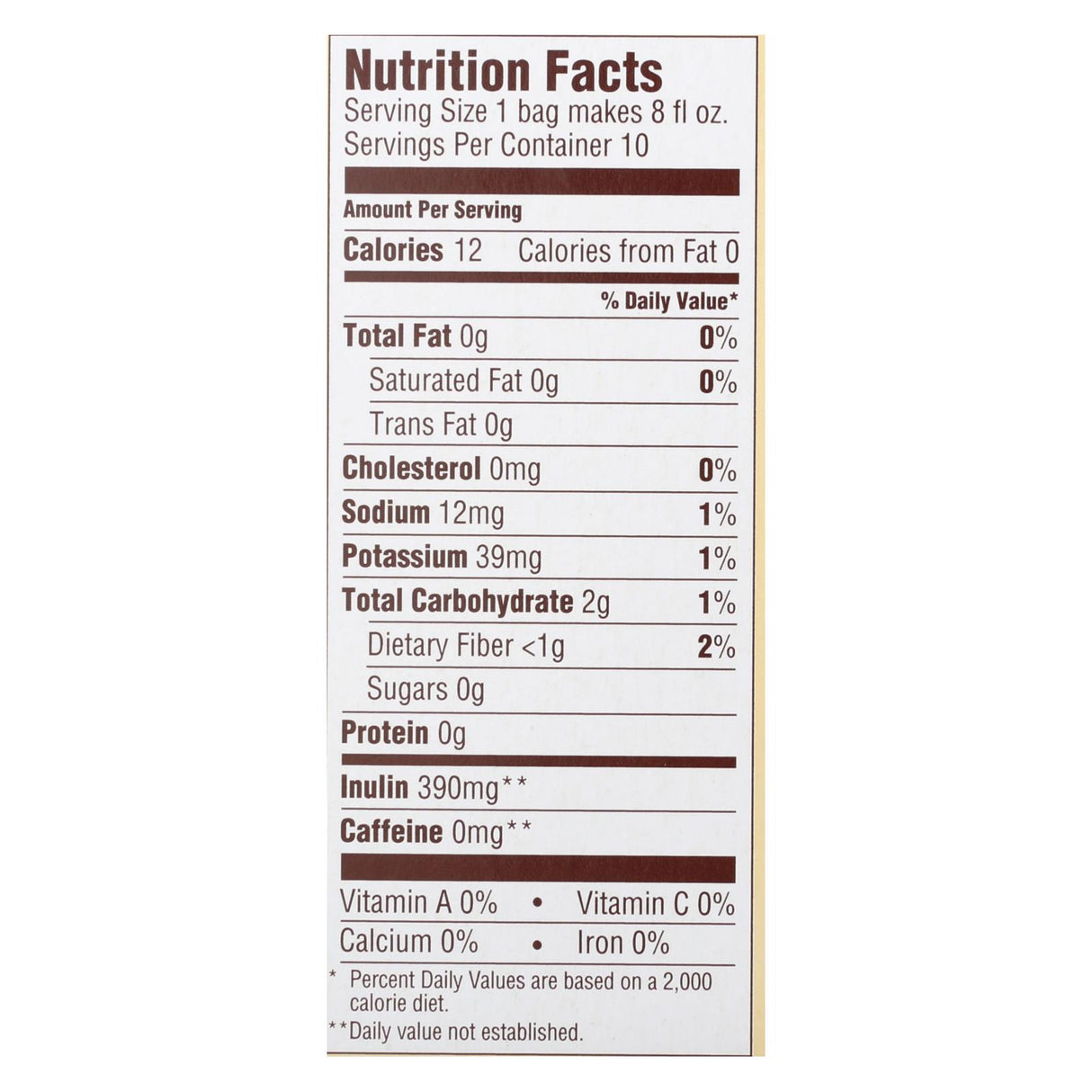 Teeccino Dandelion Turmeric and Chicory Herbal Tea, 10-Count Box - Cozy Farm