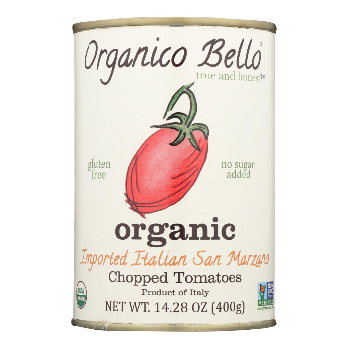 Organico Bello Chopped Tomatoes, 14.28 Oz. (Pack of 12) - Cozy Farm