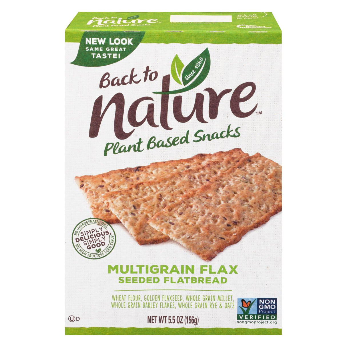 Back To Nature Organic Multigrain Flax Seed Flatbread Crackers (Pack of 6 - 5.5 Oz.) - Cozy Farm