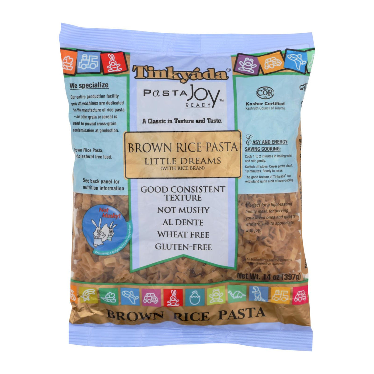 Tinkyada Brown Rice Pasta: Little Dreamers (Pack of 12 - 14 Oz.) - Cozy Farm