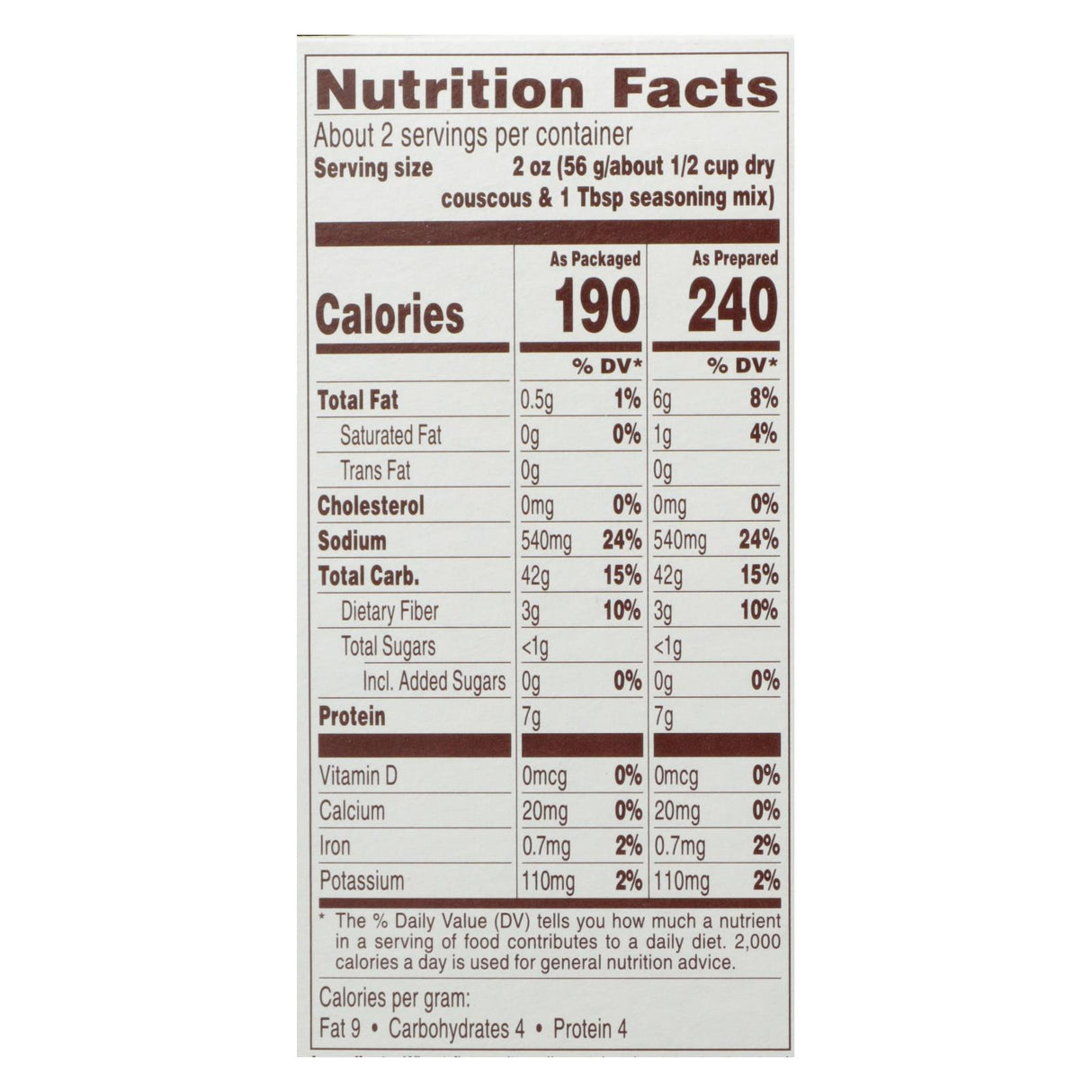 Near East Garlic & Olive Oil Couscous (Pack of 12 - 4.7 oz.) - Cozy Farm