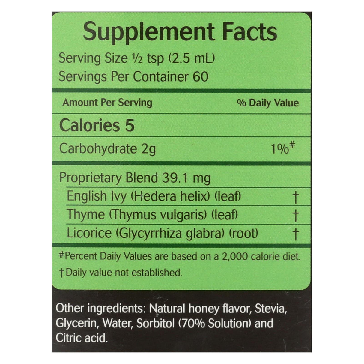 Herbion Naturals Sugar-Free Ivy Leaf and Thyme Syrup (- 5 Oz.) - Cozy Farm