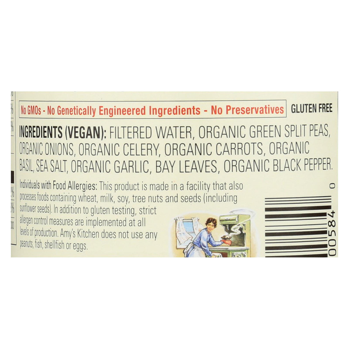 Amy's Organic Low Sodium Split Pea Soup, 14.1 Oz. - Cozy Farm