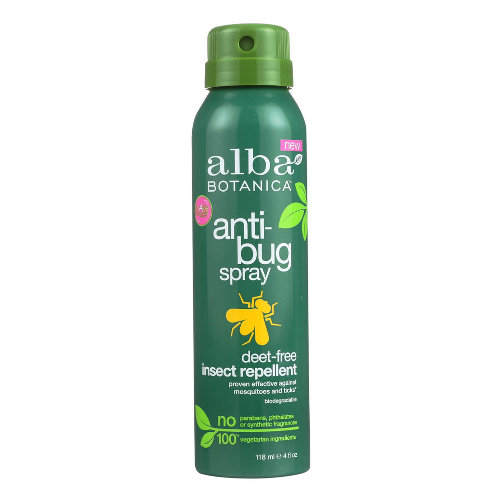 Alba Botanica Deet-Free Anti-Bug Spray - 4 Fl Oz - Cozy Farm 