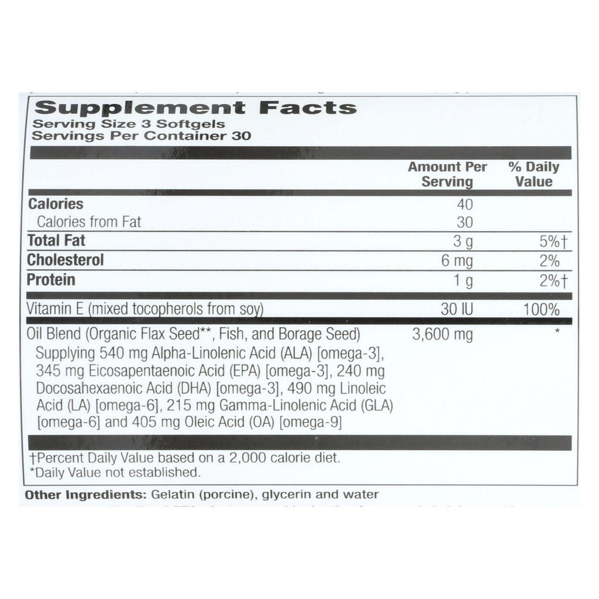 Nature's Life Total EFA Omega 3, 6, 9 1200mg (Pack of 90 Softgels) - Cozy Farm