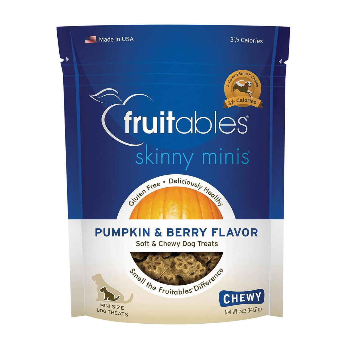 Fruitables Skinny Minis Dog Treats - Pumpkin & Berry Flavor - 56 Oz. (Pack of 8) - Cozy Farm