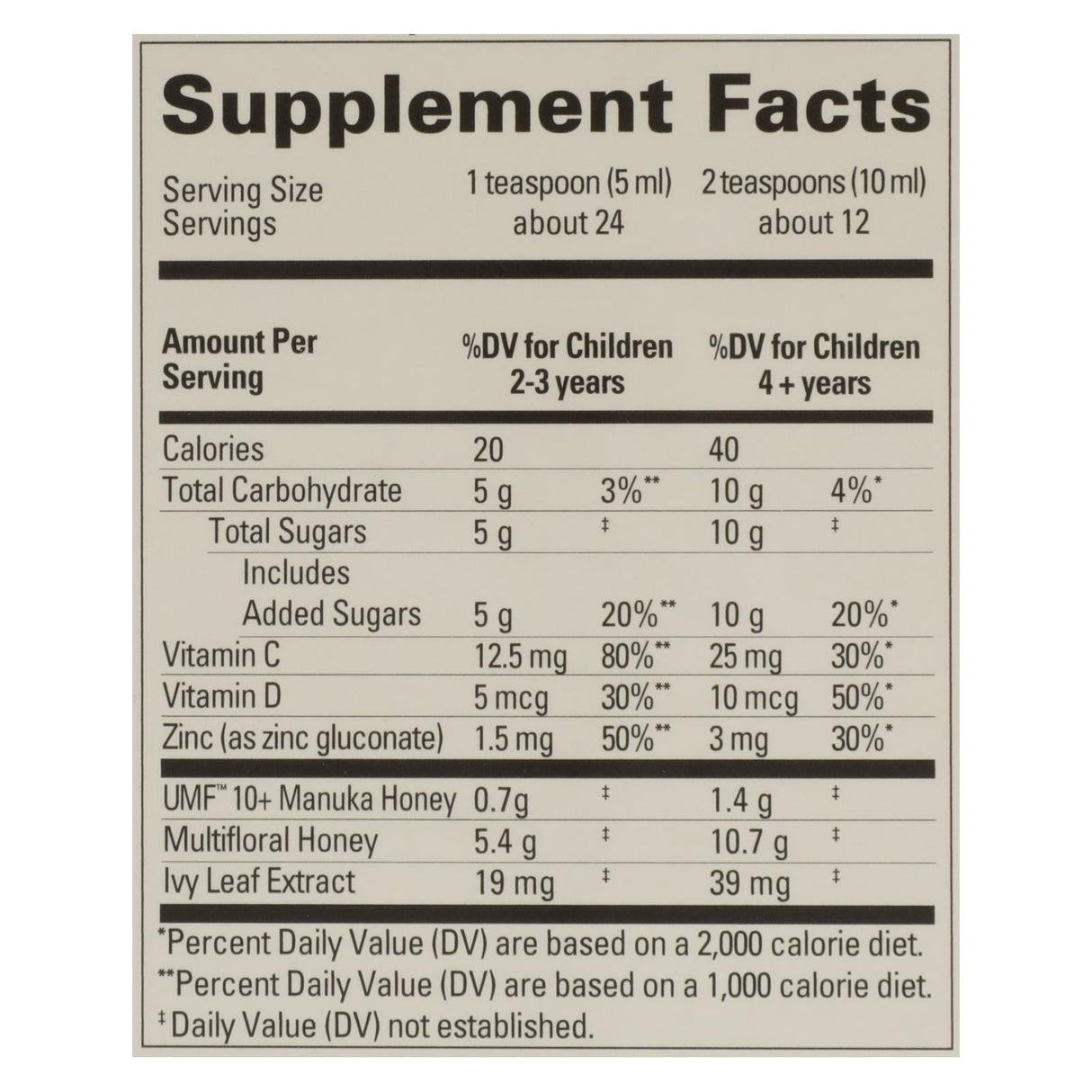 Comvita Kid's Syrup Daytime Orange Manuka Honey - 4 Fl. Oz. - Cozy Farm
