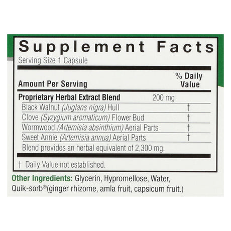 Nature's Answer Black Walnut and Wormwood Liquid Capsules (90 Count) - Cozy Farm 