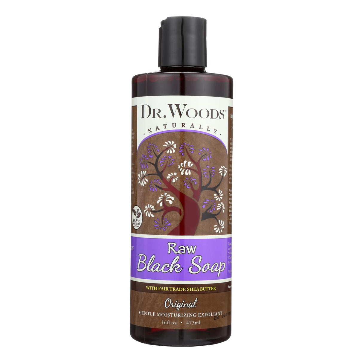 Dr. Woods Shea Vision Pure Black Soap with Organic Shea Butter, 16 Fl Oz - Cozy Farm