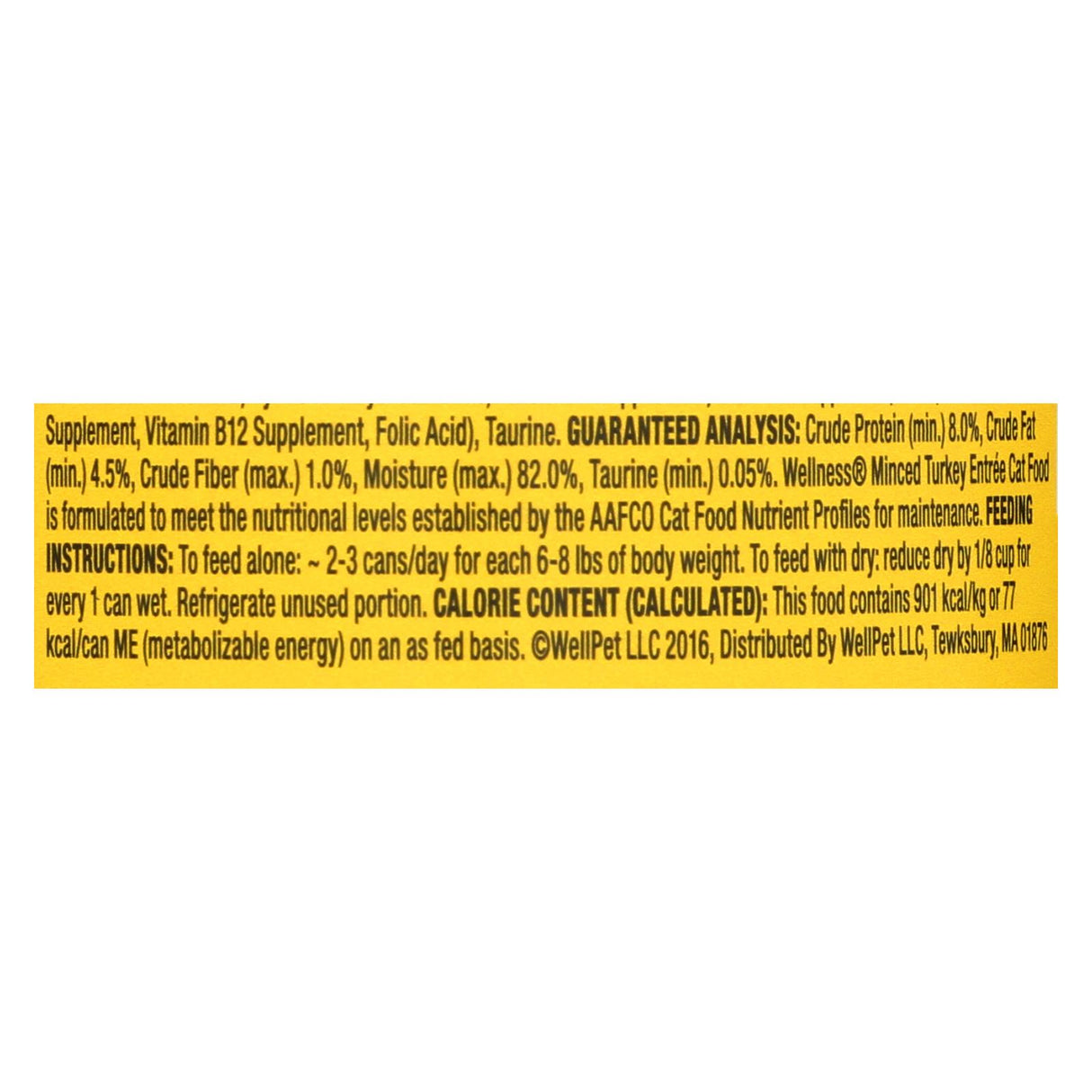 Wellness Pet Products Cat Food - Turkey Entrée (Pack of 24) - 3 Oz. - Cozy Farm