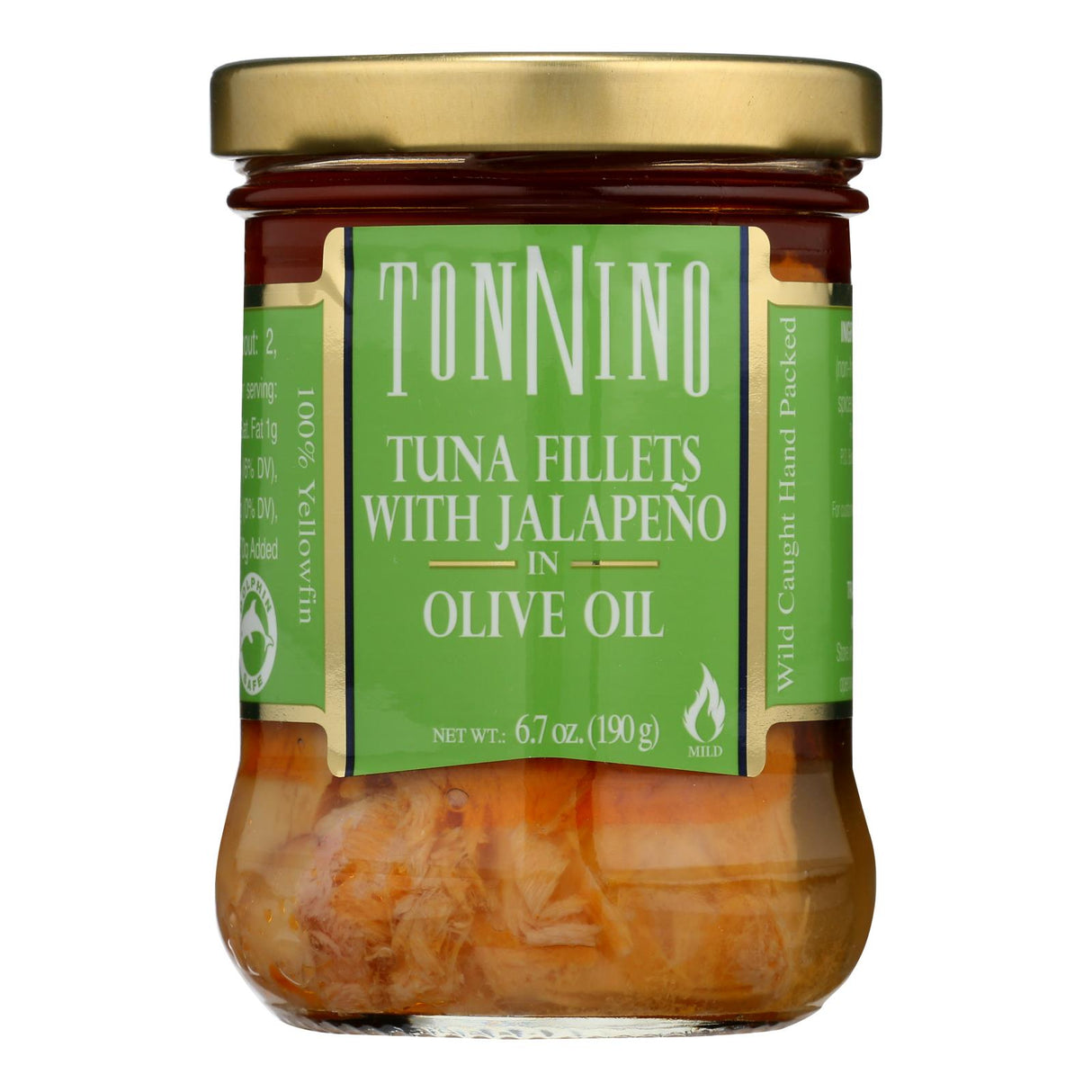 Tonnino Premium Wild Caught Tuna Fillets Infused with Zesty Jalapeno in Olive Oil (Pack of 6 - 6.7 Oz.) - Cozy Farm