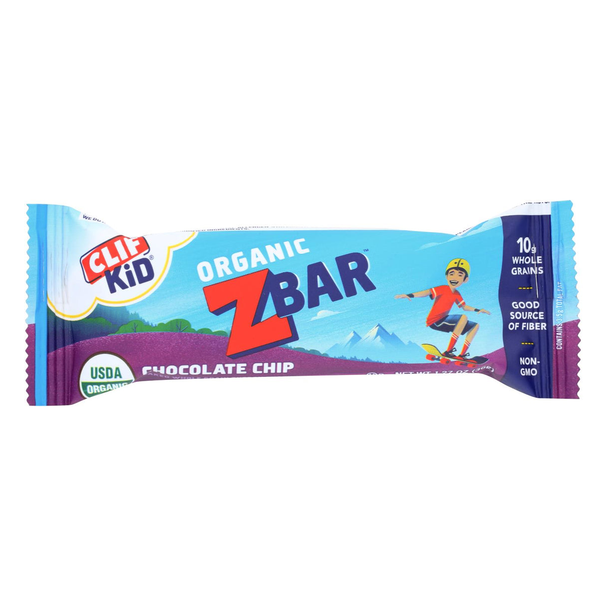 Clif Bar Zbar: Hearty Organic Dark Chocolate Chip Granola Bars (Pack of 18) - 1.27 Oz. - Cozy Farm
