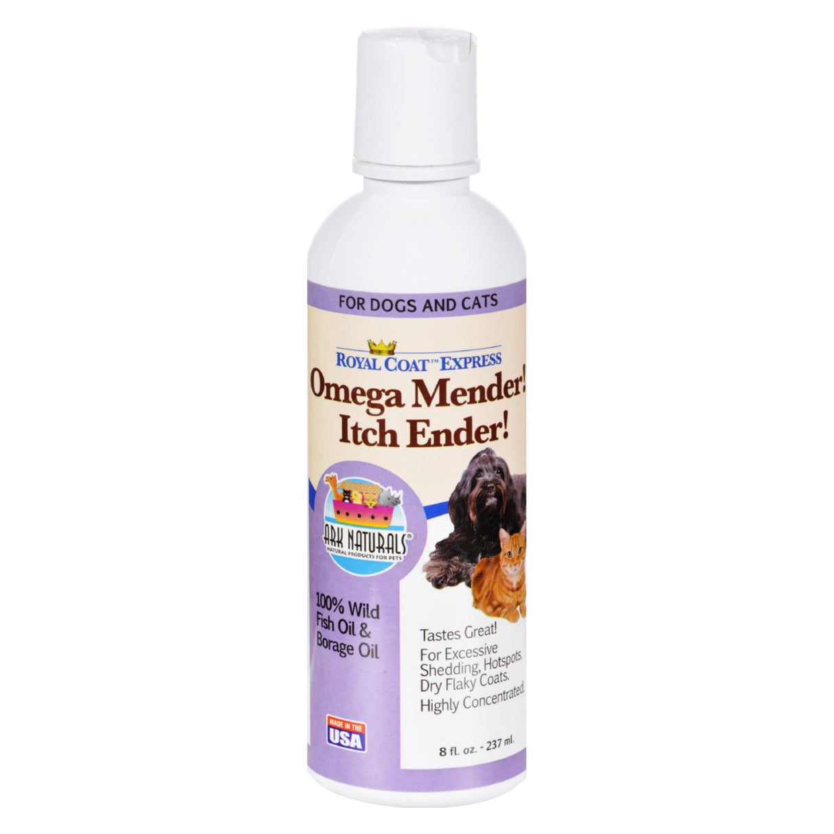 Ark Naturals Royal Coat Express Omega Minder Itch Ender for Dogs & Cats (8 Fl Oz) - Cozy Farm
