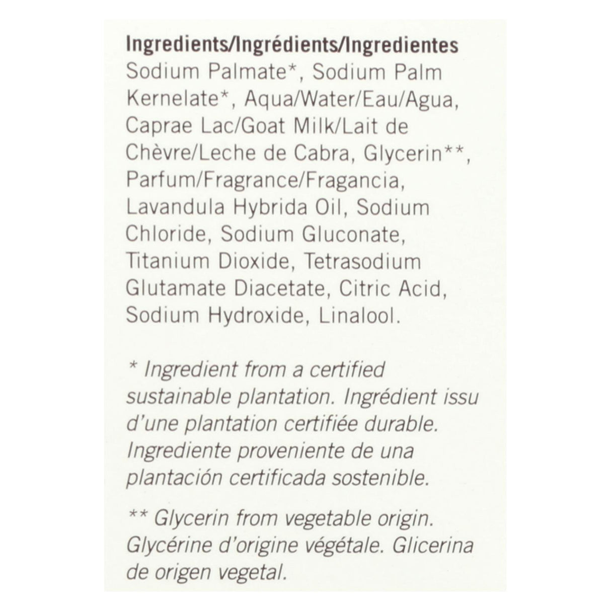 Nature By Canus Goats Milk Lavender Oil Bar Soap 5 Oz. - Cozy Farm