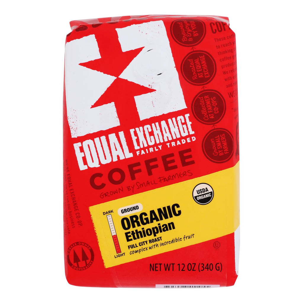 Equal Exchange Organic Ethiopian Drip Coffee - 12 Oz. Pack of 6 - Cozy Farm 