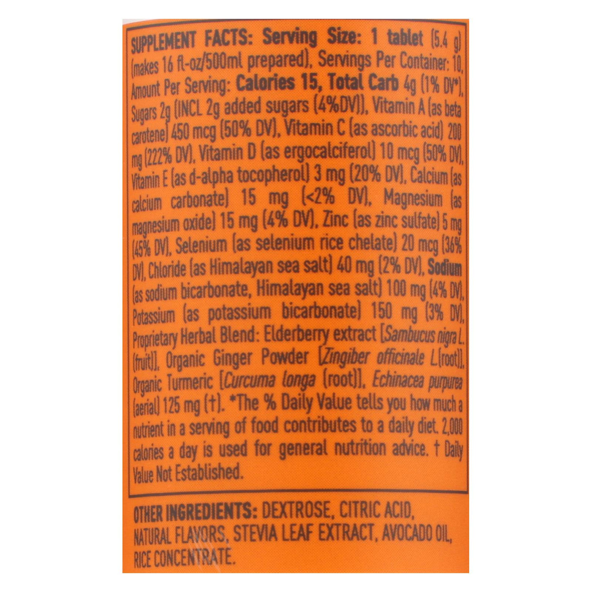 Nuun Immunity Orange Citrus Electrolyte Drink Tabs (Pack of 8, 10 Tabs) - Cozy Farm