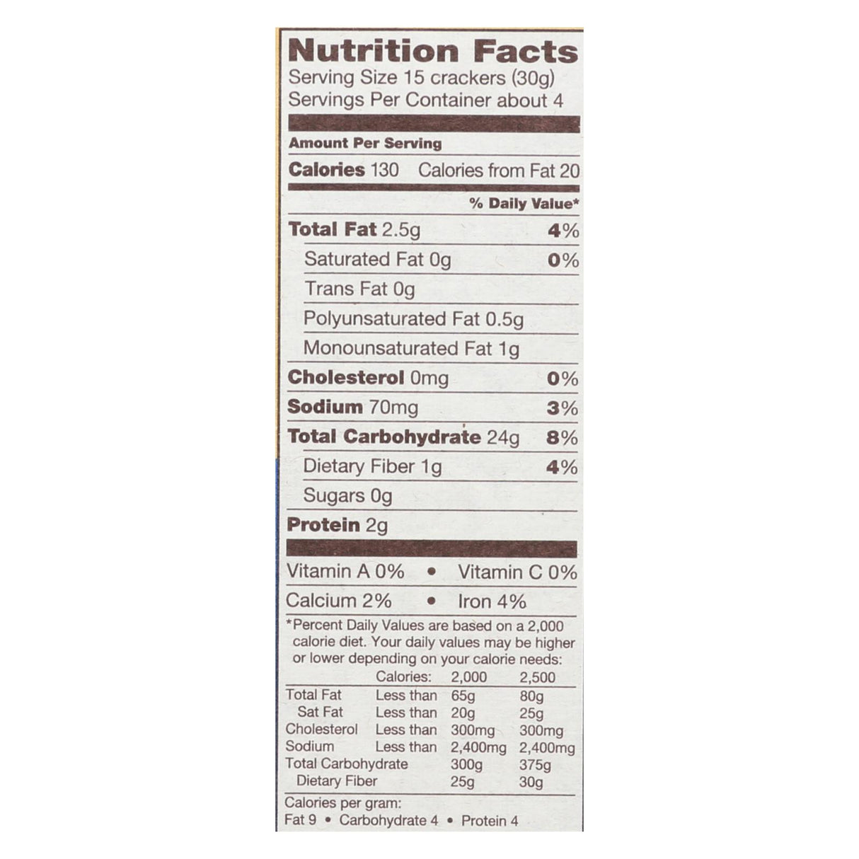 Back To Nature Rice Crackers - Sea Salt and Cracked Black Pepper (4 Oz., Pack of 12) - Cozy Farm