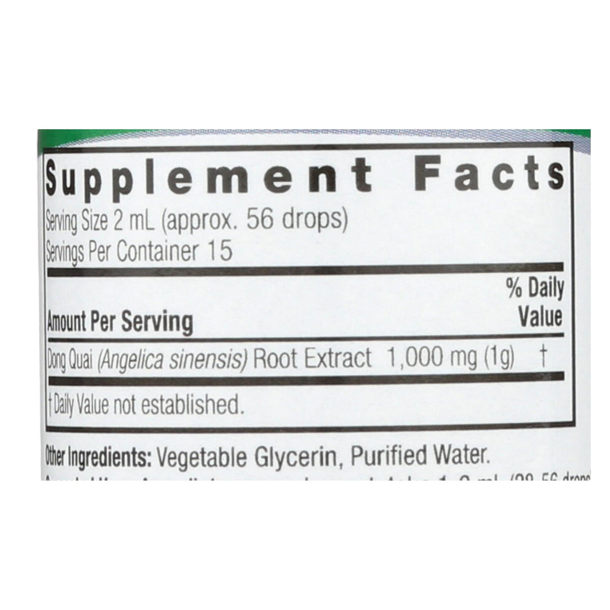 Nature's Answer - Alcohol-Free Dong Quai Root Extract (1 Fl Oz) - Cozy Farm