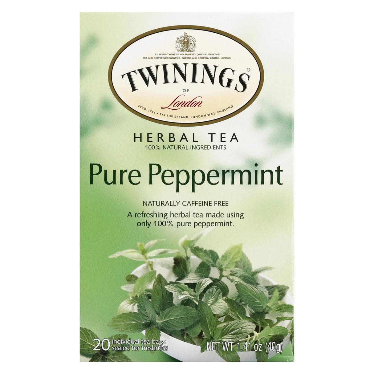 Twinings Jacksons of Piccadilly Pure Peppermint Tea (Pack of 6 - 20 Tea Bags) - Cozy Farm