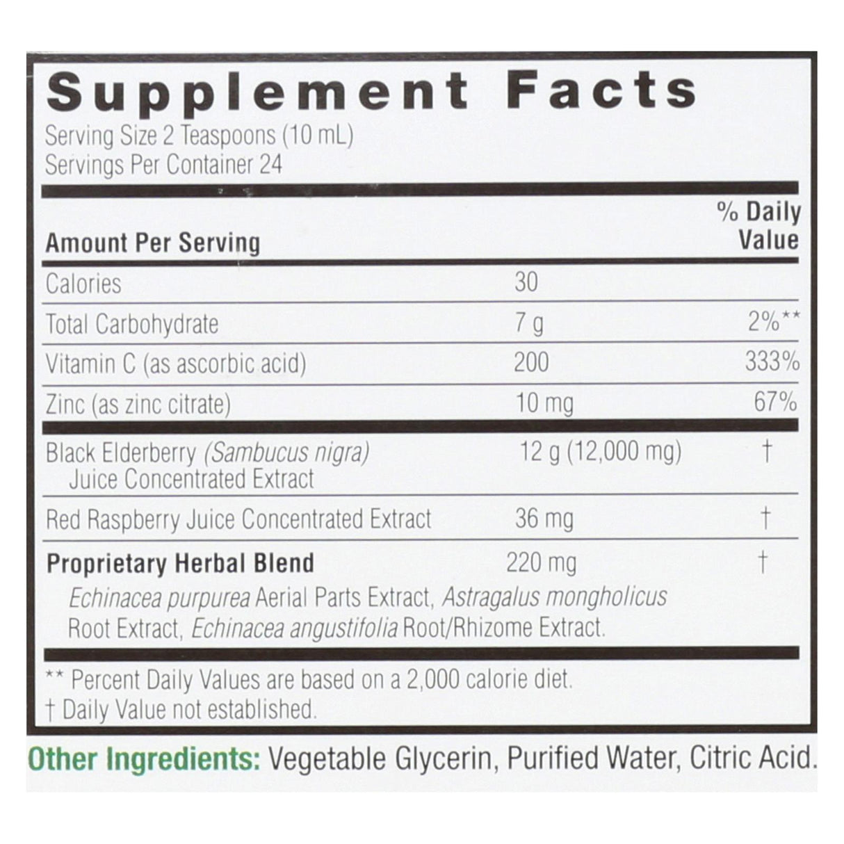 Elderberry Immune Support by Nature's Answer, 8 Fl. Oz. - Cozy Farm