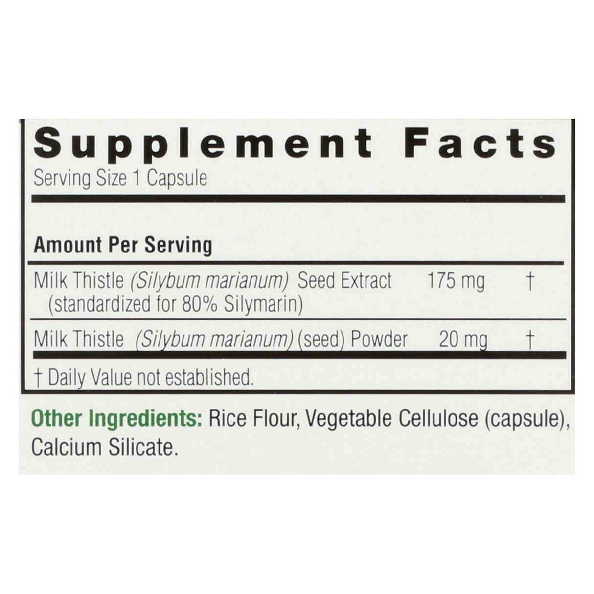 Nature's Answer Milk Thistle Seed Extract: Supports Liver Health - 120 Vegetarian Capsules - Cozy Farm