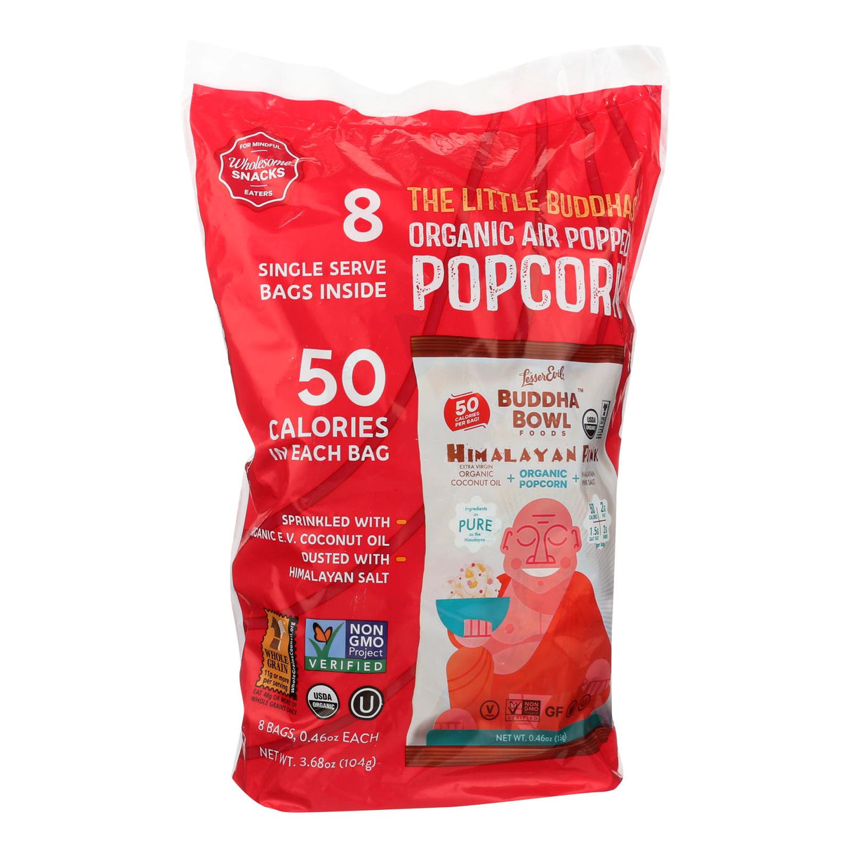 Lesser Evil Himalayan Pink Salt Organic Air-Popped Popcorn - 8.46 Oz - Cozy Farm