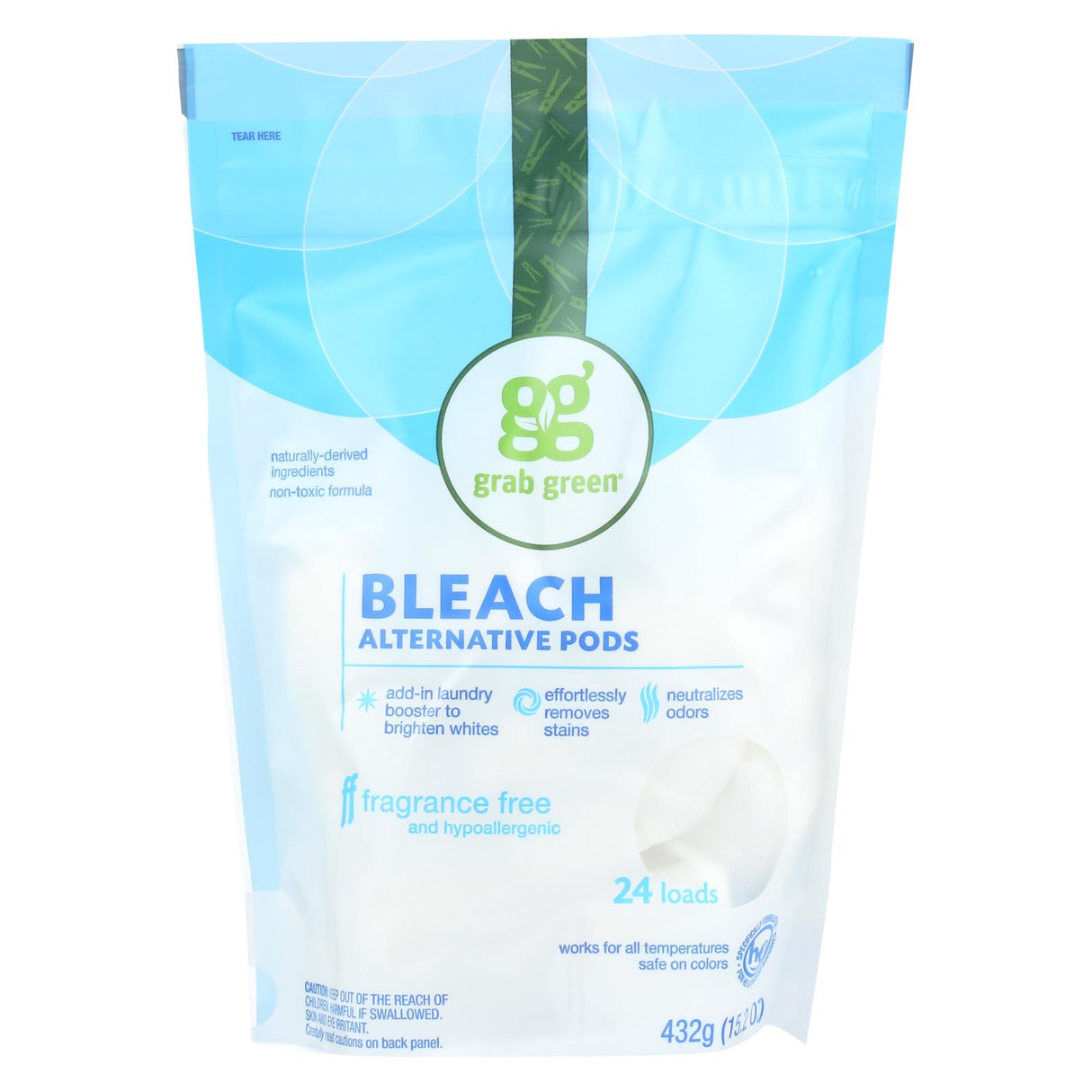 Grab Green - Alternative Bleach - Fragrance Free (Pack of 6) - 24 Count - Cozy Farm