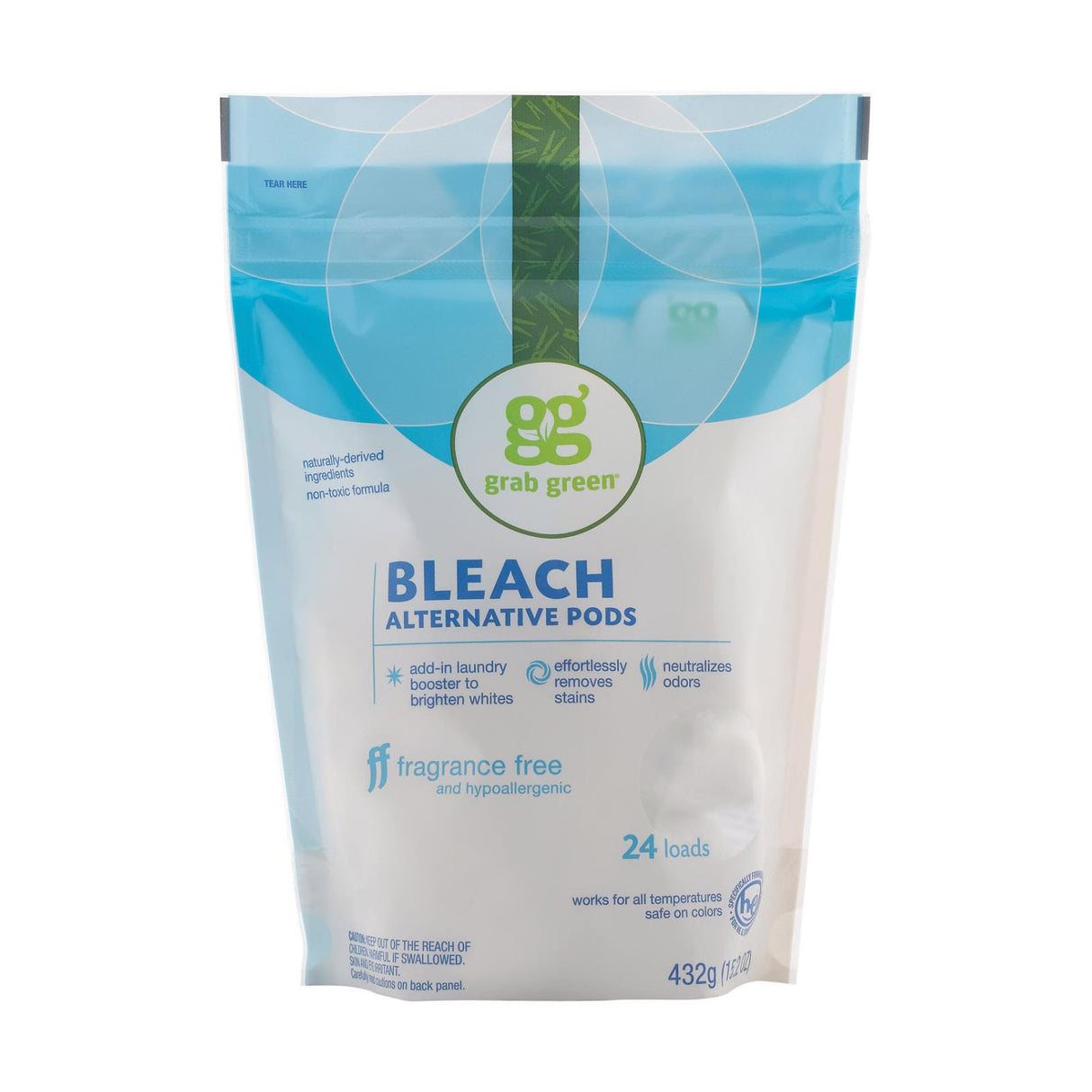 Grab Green - Alternative Bleach - Fragrance Free (Pack of 6) - 24 Count - Cozy Farm
