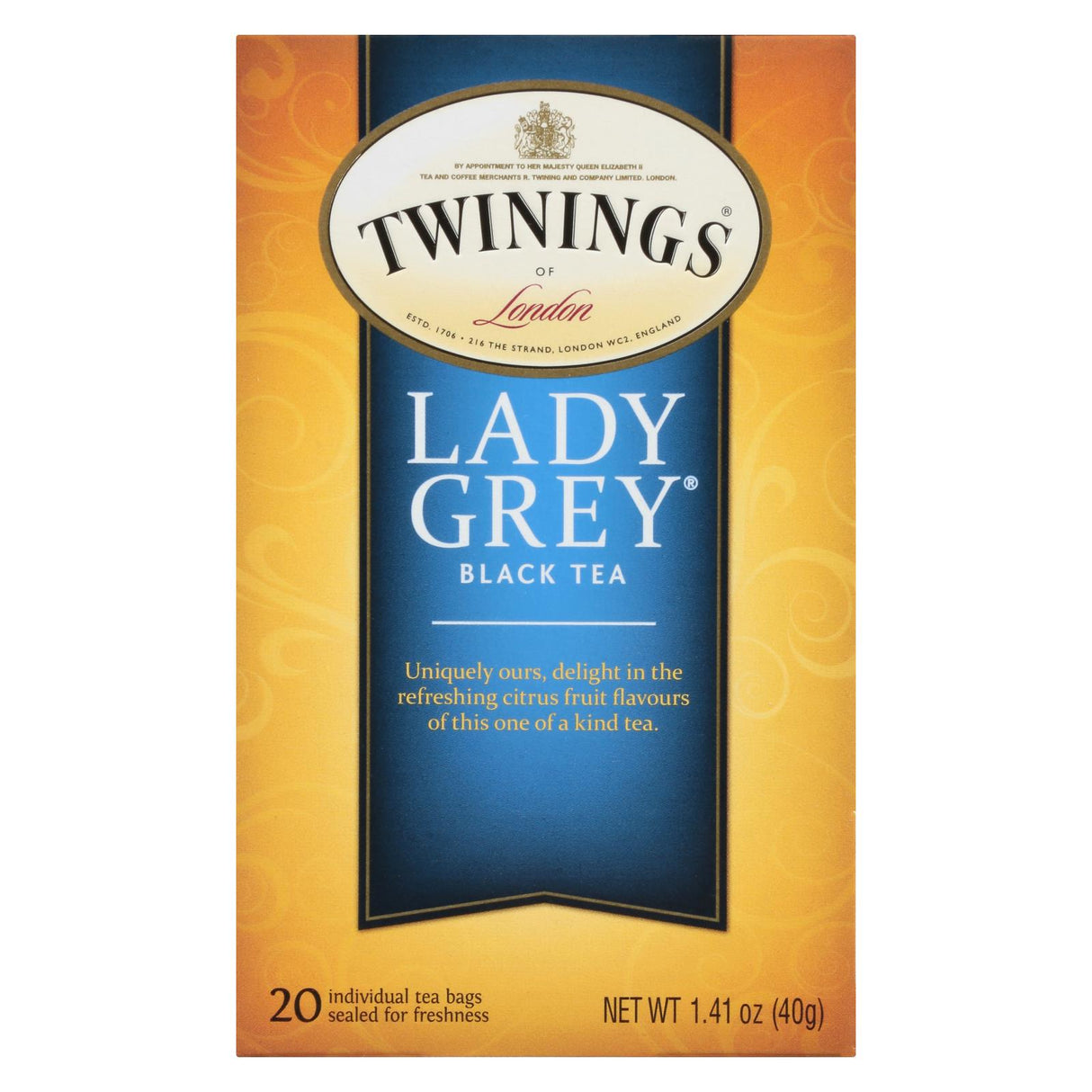 Twinings Black Lady Grey Tea (6 - 20-Bag Packs) - Cozy Farm