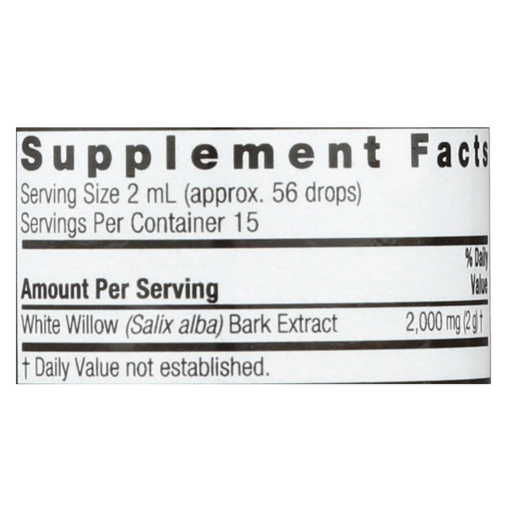 Nature's Answer White Willow Bark Extract Non-Alcohol Liquid Extract, Pain Relief, 1 Fl Oz - Cozy Farm 